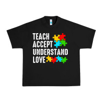 Black Teach Accept Understand Love Urban Heavy Tee - CowhideDigitalArt