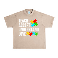 French Oak Teach Accept Understand Love Urban Heavy Tee - CowhideDigitalArt
