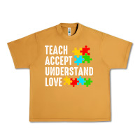 Peanut Butter Teach Accept Understand Love Urban Heavy Tee - CowhideDigitalArt