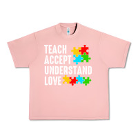Salmon Teach Accept Understand Love Urban Heavy Tee - CowhideDigitalArt