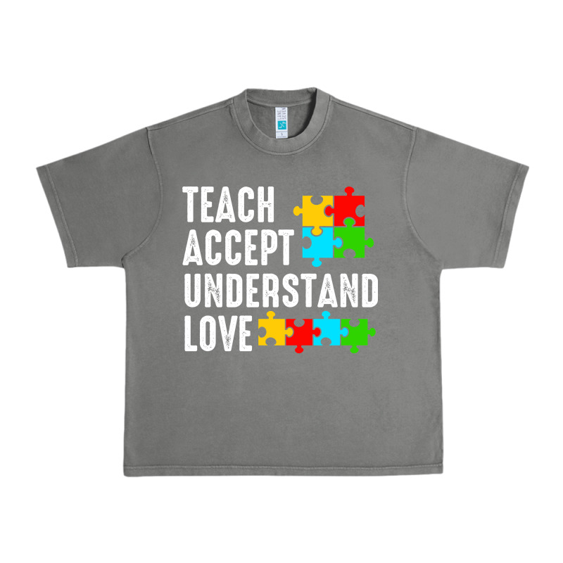Teach Accept Understand Love Urban Heavy Tee by CowhideDigitalArt | Teevron