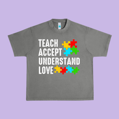 Teach Accept Understand Love Urban Heavy Tee Designed By Cowhidedigitalart