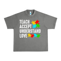 Tornado Teach Accept Understand Love Urban Heavy Tee - CowhideDigitalArt