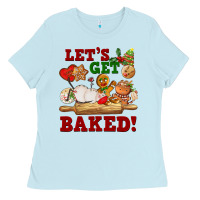Baby Blue let's get baked Ladies Tee - FaDigitalArtStudio