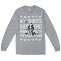Heather Grey My Rights Don't End Where Your Feelings Begin Long Sleeve Tee - artisFamous