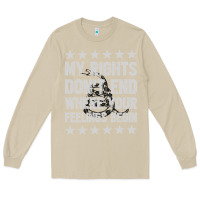 Mushroom My Rights Don't End Where Your Feelings Begin Long Sleeve Tee - artisFamous