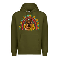 Army Green german shepherd rainbow Premium Hoodie - Artiststas