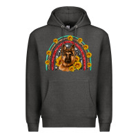 Charcoal Heather german shepherd rainbow Premium Hoodie - Artiststas