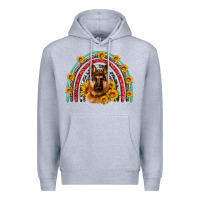 Heather Grey german shepherd rainbow Premium Hoodie - Artiststas