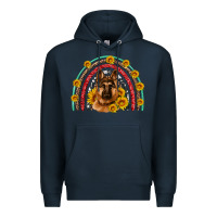 Navy german shepherd rainbow Premium Hoodie - Artiststas
