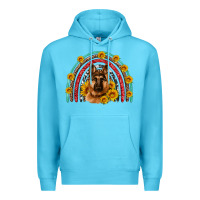 Ocean Blue german shepherd rainbow Premium Hoodie - Artiststas