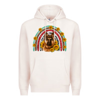 Pale Pink german shepherd rainbow Premium Hoodie - Artiststas