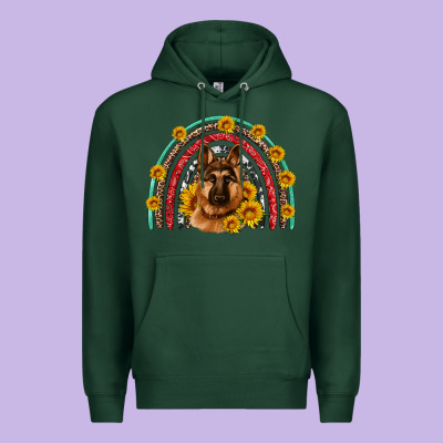 German Shepherd Rainbow Premium Hoodie Designed By Artiststas