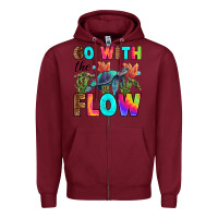 Burgundy go with the flow Zipper Hoodie - RanaPortraitStore