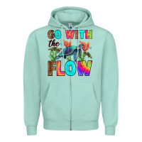 Seafoam go with the flow Zipper Hoodie - RanaPortraitStore