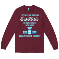 Burgundy Geocaching, funny geocacher, travel, Long Sleeve Tee - artisFamous