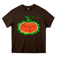 Chocolate Brown watermelon pumpkin Heavy Core Tee - Jasminsmagicworld
