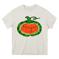 Cream watermelon pumpkin Heavy Core Tee - Jasminsmagicworld