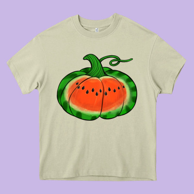 Watermelon Pumpkin Heavy Core Tee Designed By Jasminsmagicworld