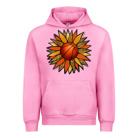 Fuchsia Pink Basketball Sunflower Urban Hoodie - Jasminsmagicworld