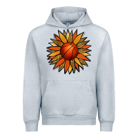 Heather Grey Basketball Sunflower Urban Hoodie - Jasminsmagicworld