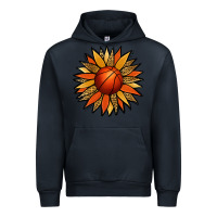 Navy Basketball Sunflower Urban Hoodie - Jasminsmagicworld