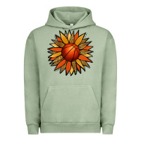 Pigment Oil Green Basketball Sunflower Urban Hoodie - Jasminsmagicworld