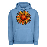 Pigment Pebble Blue Basketball Sunflower Urban Hoodie - Jasminsmagicworld