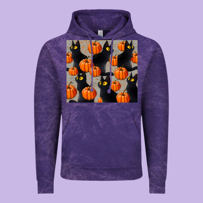 Black Cat With Pumpkins Tumbler Vintage Hoodie Designed By Lillyallendesigns