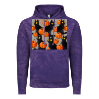 Cloud Purple black cat with pumpkins tumbler Vintage Hoodie - LillyAllenDesigns