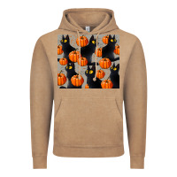 Vintage Coffee black cat with pumpkins tumbler Vintage Hoodie - LillyAllenDesigns