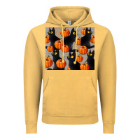 Vintage Mustard black cat with pumpkins tumbler Vintage Hoodie - LillyAllenDesigns