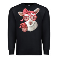 Black cute baby lamb valentines day Premium Sweatshirt - Jasminsmagicworld