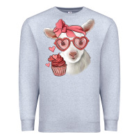 Heather Grey cute baby lamb valentines day Premium Sweatshirt - Jasminsmagicworld