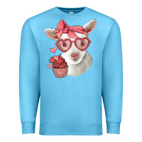 Ocean Blue cute baby lamb valentines day Premium Sweatshirt - Jasminsmagicworld