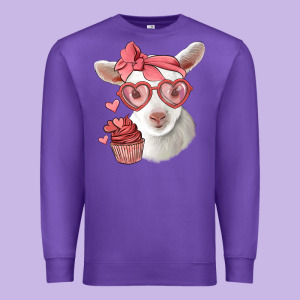Cute Baby Lamb Valentines Day Premium Sweatshirt Designed By Jasminsmagicworld