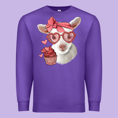 Cute Baby Lamb Valentines Day Premium Sweatshirt Designed By Jasminsmagicworld