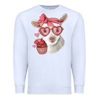White cute baby lamb valentines day Premium Sweatshirt - Jasminsmagicworld