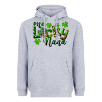 Heather Grey St. Patrick's Day One Lucky Nana Heavyweight Hoodie - RanaPortraitStore