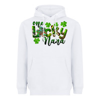 White St. Patrick's Day One Lucky Nana Heavyweight Hoodie - RanaPortraitStore