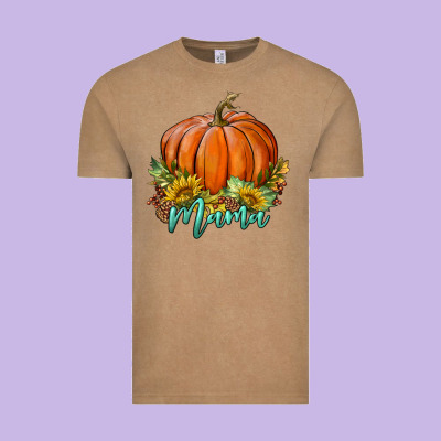 Pumpkin Mama Vintage Tee Designed By Bundleandbundleshop