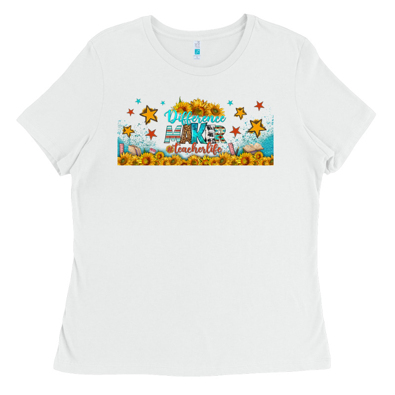 Difference Maker Teacher Life Libbey Glass Ladies Tee by BundleAndBundleShop | Teevron