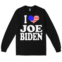Black i love joe biden Long Sleeve Tee - artisFamous