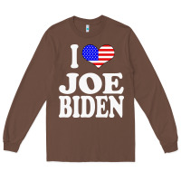 Chestnut i love joe biden Long Sleeve Tee - artisFamous