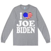 Heather Grey i love joe biden Long Sleeve Tee - artisFamous