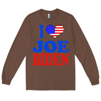 Chestnut i love joe biden Long Sleeve Tee - artisFamous