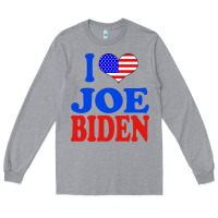 Heather Grey i love joe biden Long Sleeve Tee - artisFamous
