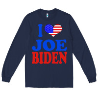 Navy i love joe biden Long Sleeve Tee - artisFamous