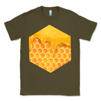 Army Green honeycomb fa element Classic Tee - FaDigitalArtStudio