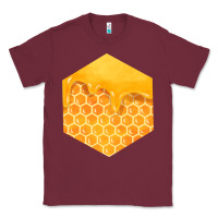 Burgundy honeycomb fa element Classic Tee - FaDigitalArtStudio
